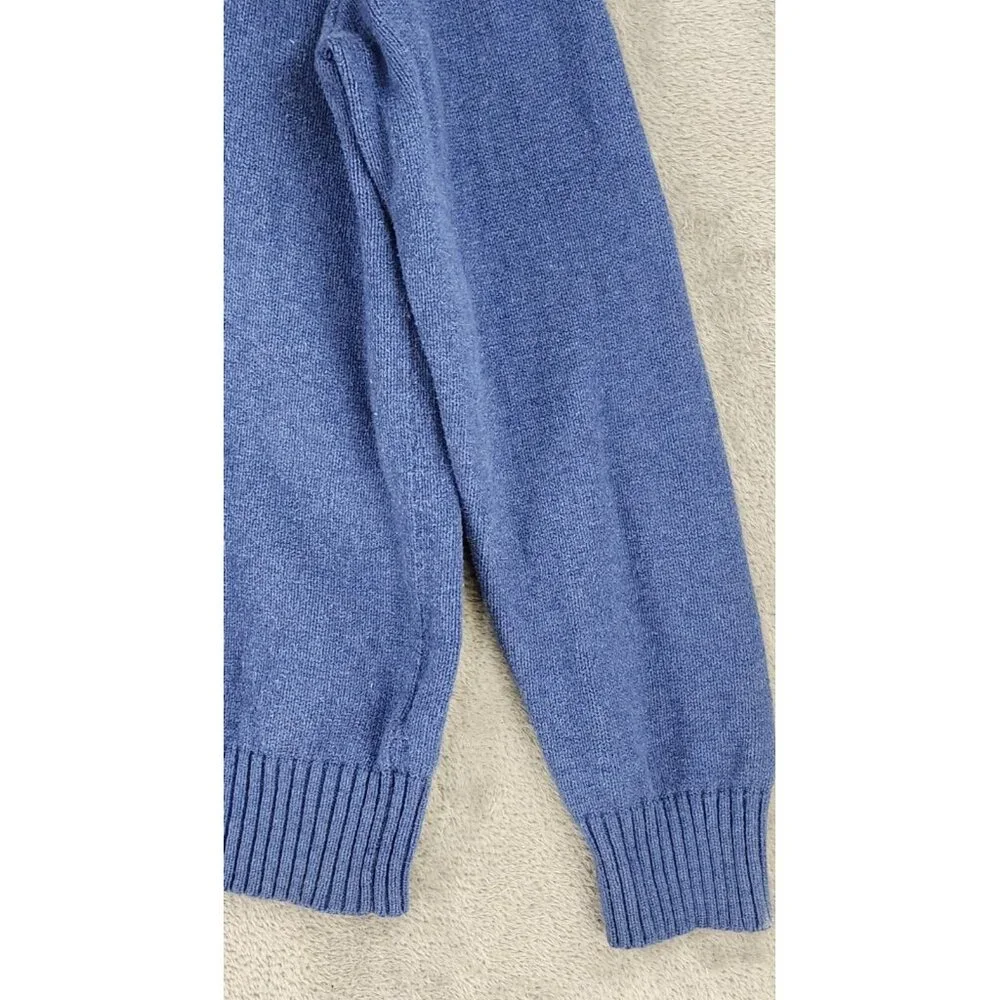 Polo by Ralph Lauren Sweater Mens XL Blue 1/4 Button Long Sleeve Preppy Vintage